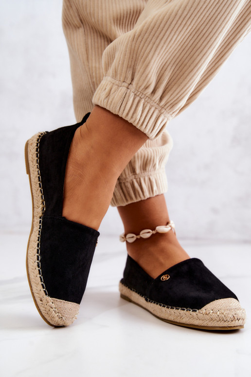 Women's Suede Espadrilles Black Joaquin