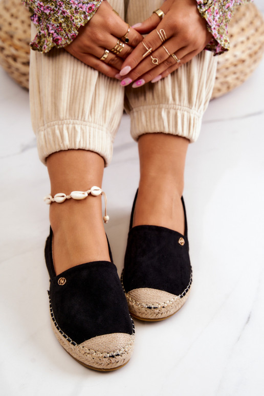 Women's Suede Espadrilles Black Joaquin