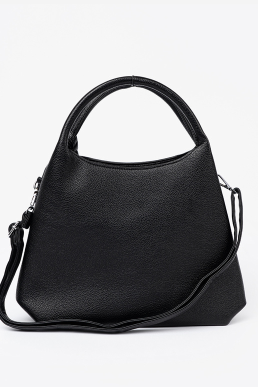Elegant black Handbag z kosmetyczką In środku