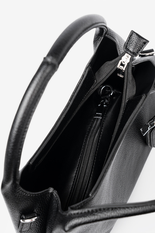 Elegant black Handbag z kosmetyczką In środku