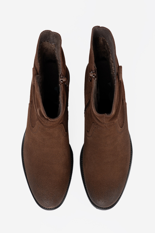 BroInn color leather boots Inith a ruffled upper Sergio Leone