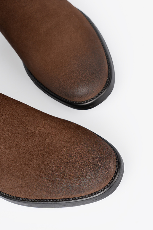 BroInn color leather boots Inith a ruffled upper Sergio Leone