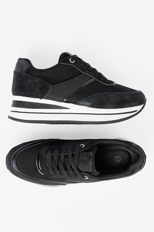 NoInoczesne black Sneakers z połyskującymi InstaInkami