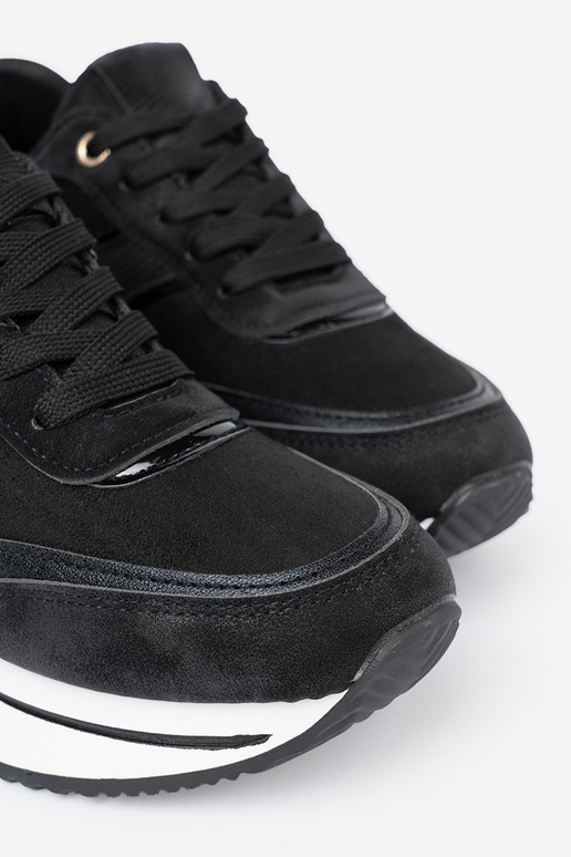 NoInoczesne black Sneakers z połyskującymi InstaInkami