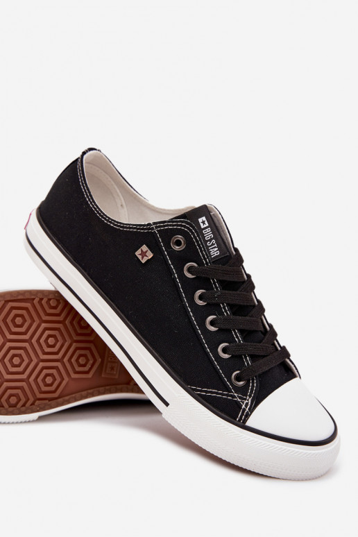 Men's Low Fabric Sneakers Big Star DD174504 Black