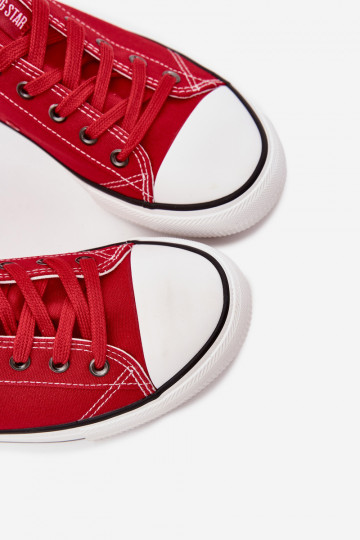 Men's Low Fabric Sneakers Big Star DD174502 Red