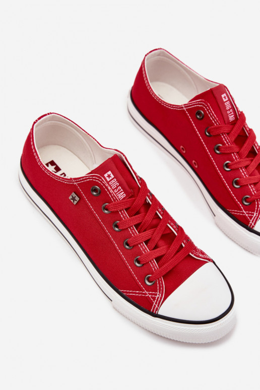Men's Low Fabric Sneakers Big Star DD174502 Red