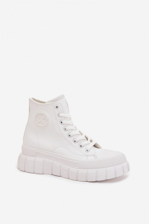 Insulated High Women's Sneakers On Platform Zip White Sarira Insulated High Women's Sneakers On Platform Zip White Sarira