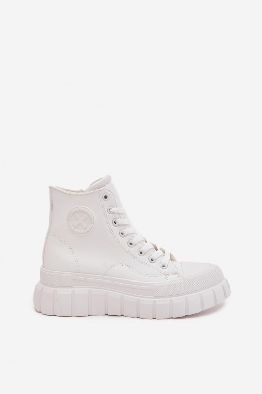Insulated High Women's Sneakers On Platform Zip White Sarira Insulated High Women's Sneakers On Platform Zip White Sarira