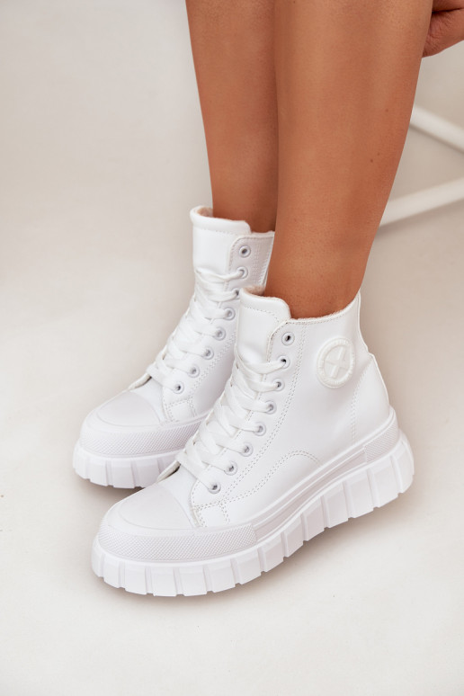 Insulated High Women's Sneakers On Platform Zip White Sarira Insulated High Women's Sneakers On Platform Zip White Sarira