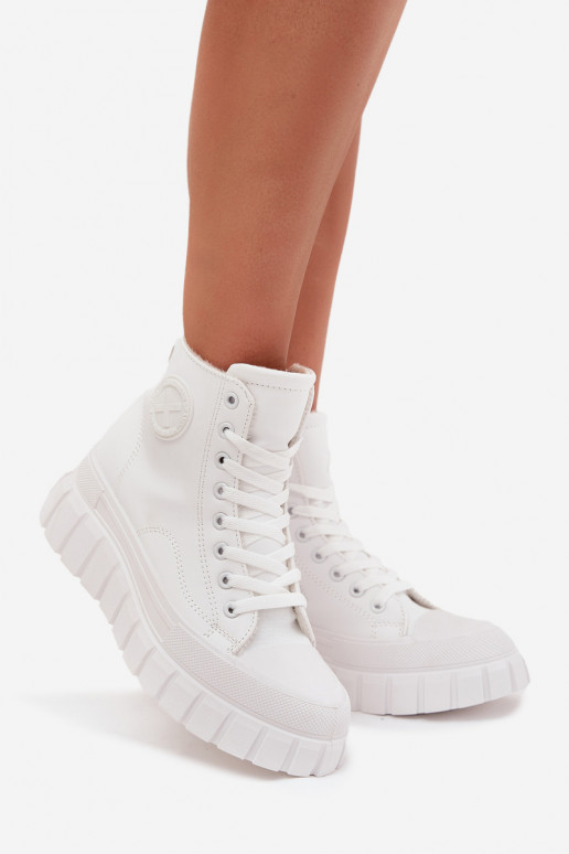 Insulated High Women's Sneakers On Platform Zip White Sarira Insulated High Women's Sneakers On Platform Zip White Sarira