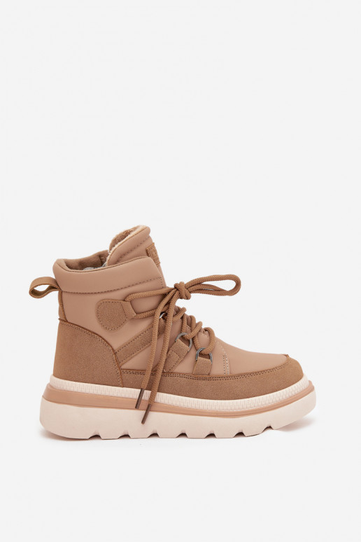 Damskie Botki Trapery Na Platformie Camel Liorae Damskie Botki Trapery Na Platformie Camel Liorae