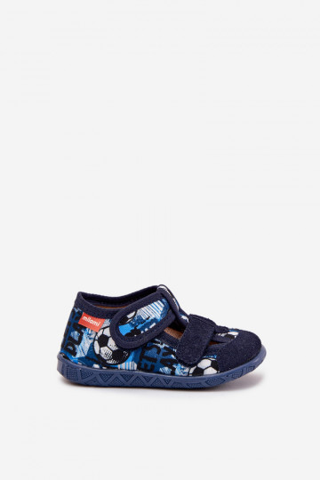 Slippers Milami Children's With Velcro In Balls Navy Blue Reathiana 2