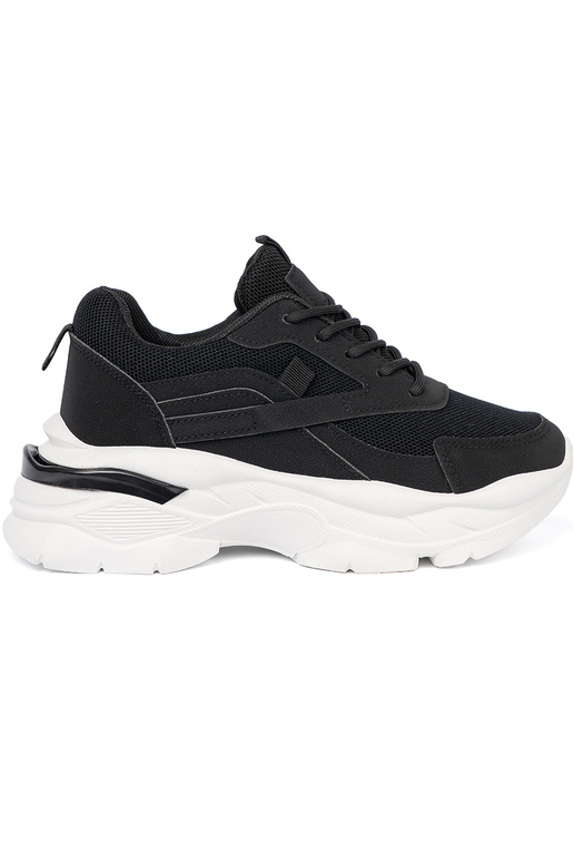 black sports Sneakers na grubej Inhite colorj podeszInie