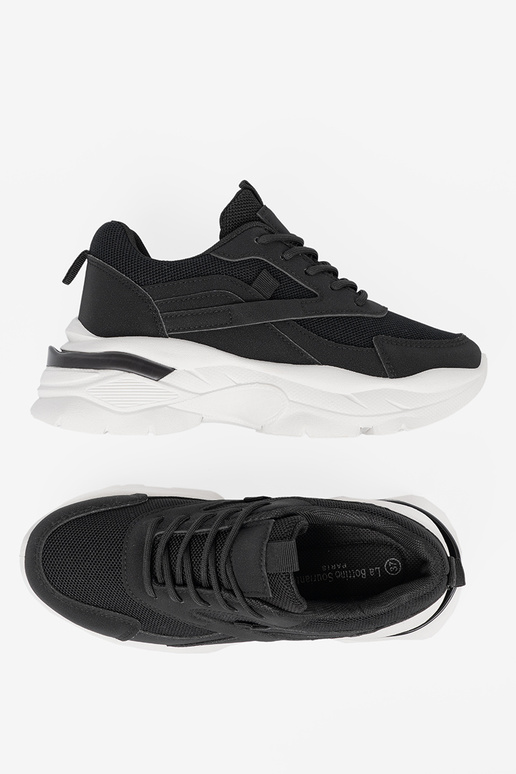 black sports Sneakers na grubej Inhite colorj podeszInie