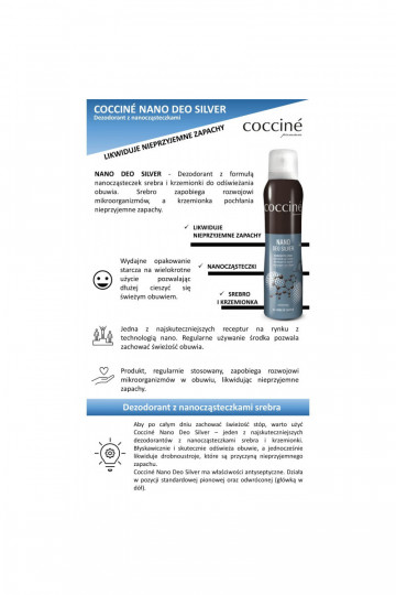 Coccine Nano Deo Silver Odświeżacz do Butów 75ml 2