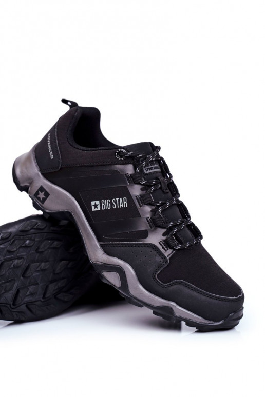 Trekkingowe Męskie Buty Big Star Outdoor Czarne GG174269