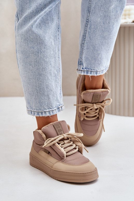 Śniegowce Damskie Big Star OO274A532 Beżowe