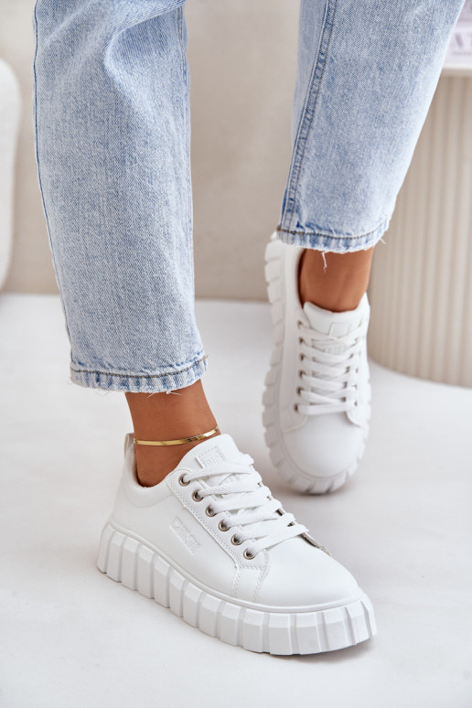Warm Women's Sneakers Big Star MM274616 White Warm Women's Sneakers Big Star MM274616 White