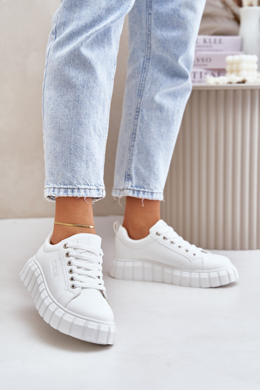 Warm Women's Sneakers Big Star MM274616 White Warm Women's Sneakers Big Star MM274616 White