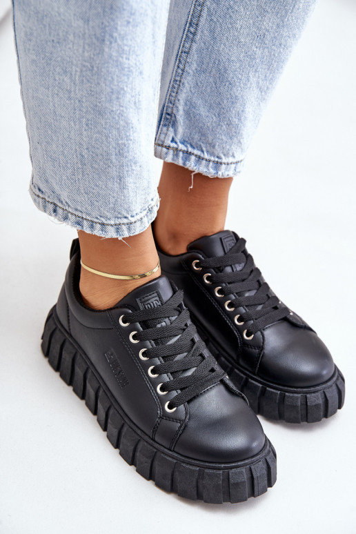 Ocieplane Sneakersy Damskie Big Star MM274617 Czarne