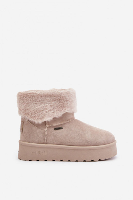 Snow boots on platform with fur Big Star OO274A107 Light beige