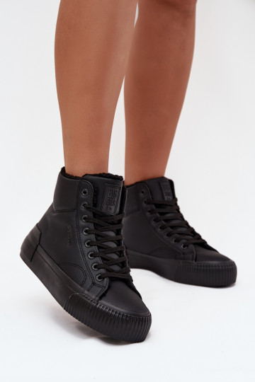 Warm Women's Sneakers On Platform Big Star OO274796 Black