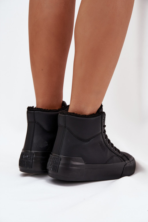 Warm Women's Sneakers On Platform Big Star OO274796 Black
