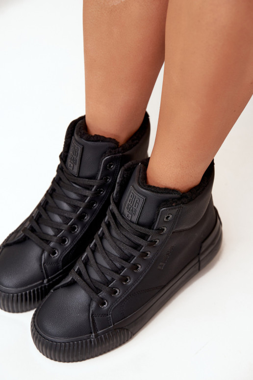 Warm Women's Sneakers On Platform Big Star OO274796 Black