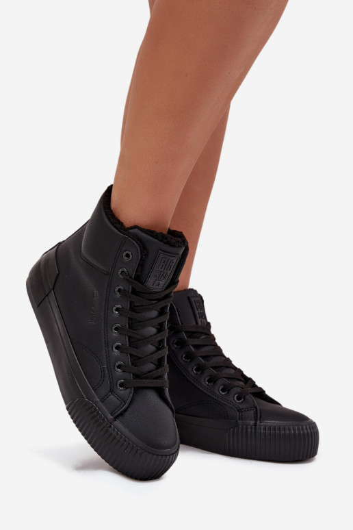 Warm Women's Sneakers On Platform Big Star OO274796 Black