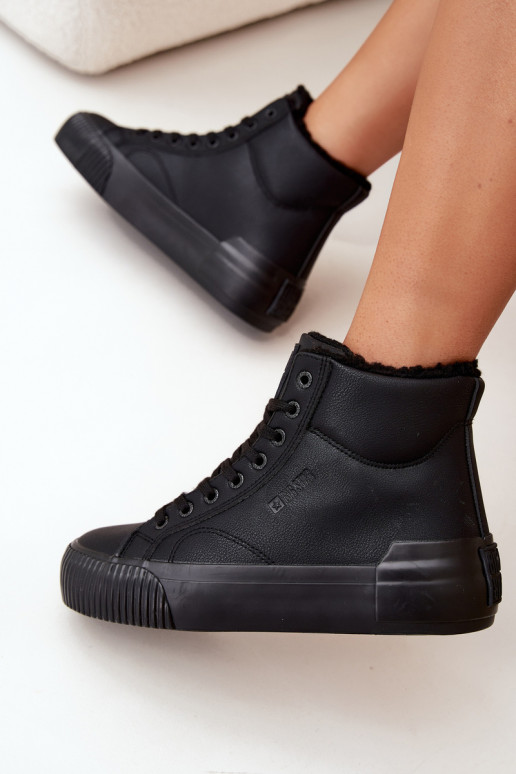 Warm Women's Sneakers On Platform Big Star OO274796 Black