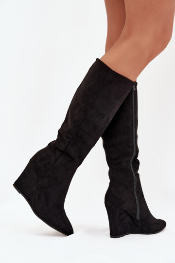 Insulated Women's Wedge Boots Black Rosina 2