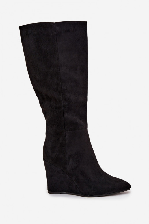 Insulated Women's Wedge Boots Black Rosina Insulated Women's Wedge Boots Black Rosina