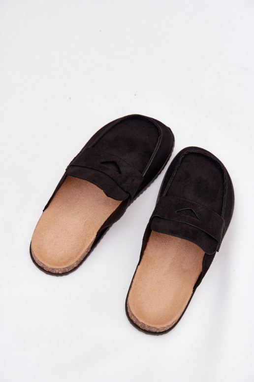 Women's Clogs On Cork Platform Black Nivalia