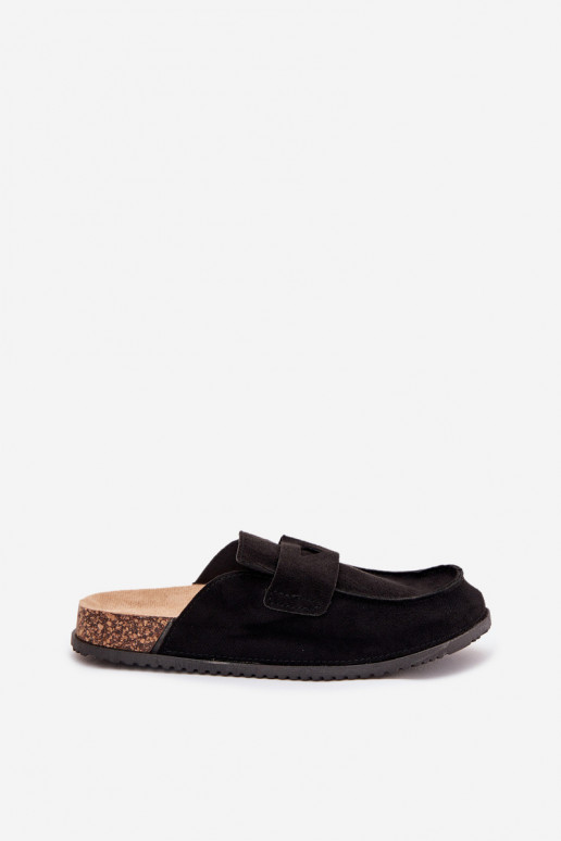 Women's Clogs On Cork Platform Black Nivalia