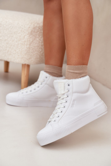 Warm Women's Platform Sneakers Big Star OO274794 White 2