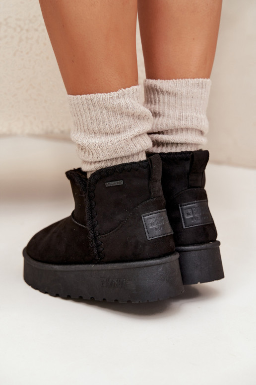 Women's Snow Boots On Platform With Stitching Big Star SS274128 Black