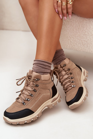 Buty Trekkingowe Damskie Big Star SS274095 Beżowe