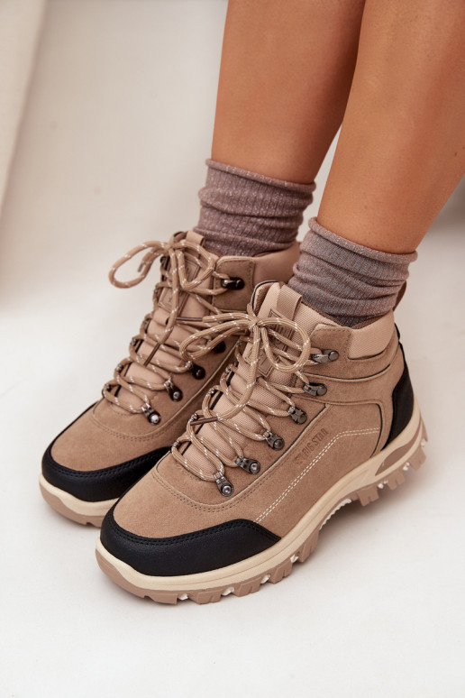 Buty Trekkingowe Damskie Big Star SS274095 Beżowe