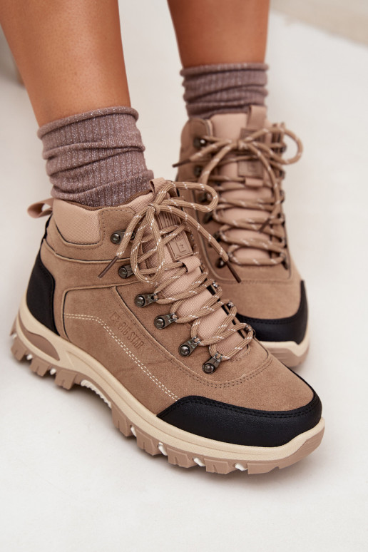 Womens Hiking Shoes Big Star SS274095 Beige Womens Hiking Shoes Big Star SS274095 Beige