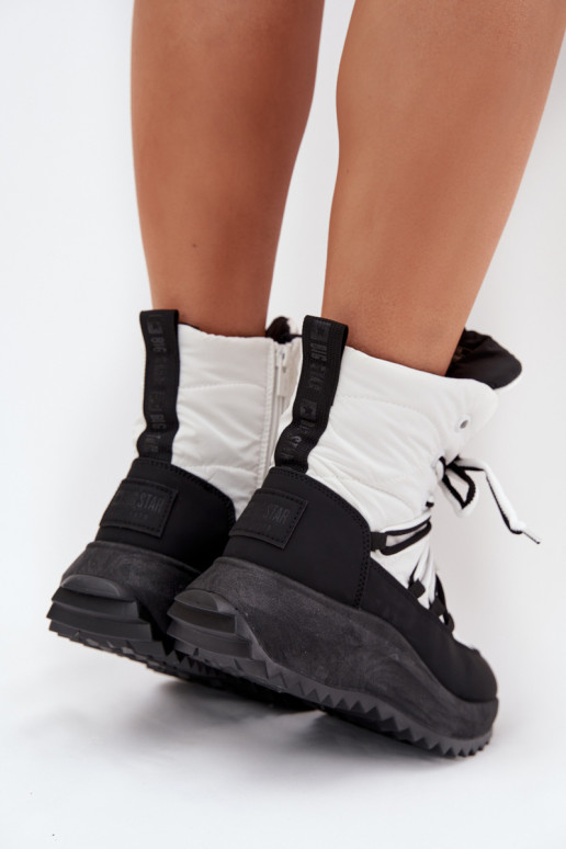 Ladies Snow Boots With Zipper Big Star SS274060 White-Black
