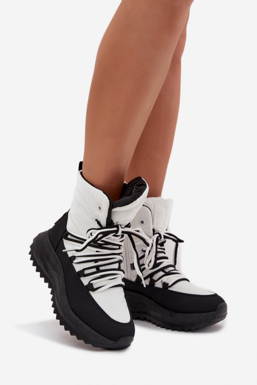 Ladies Snow Boots With Zipper Big Star SS274060 White-Black