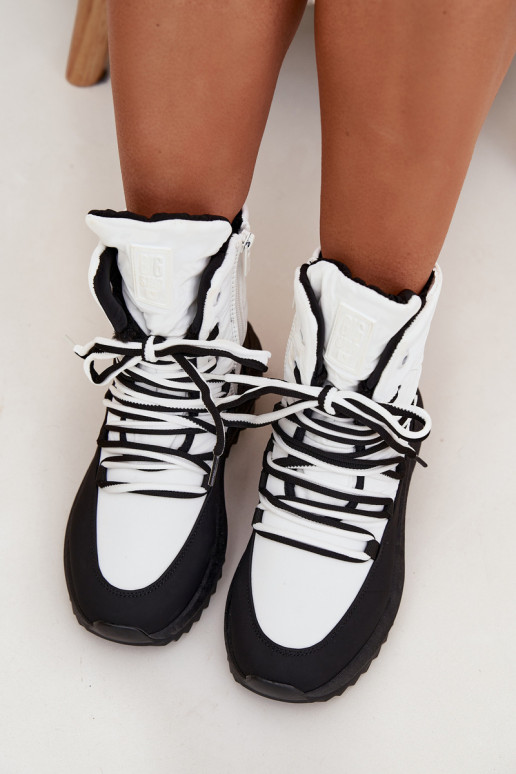 Ladies Snow Boots With Zipper Big Star SS274060 White-Black