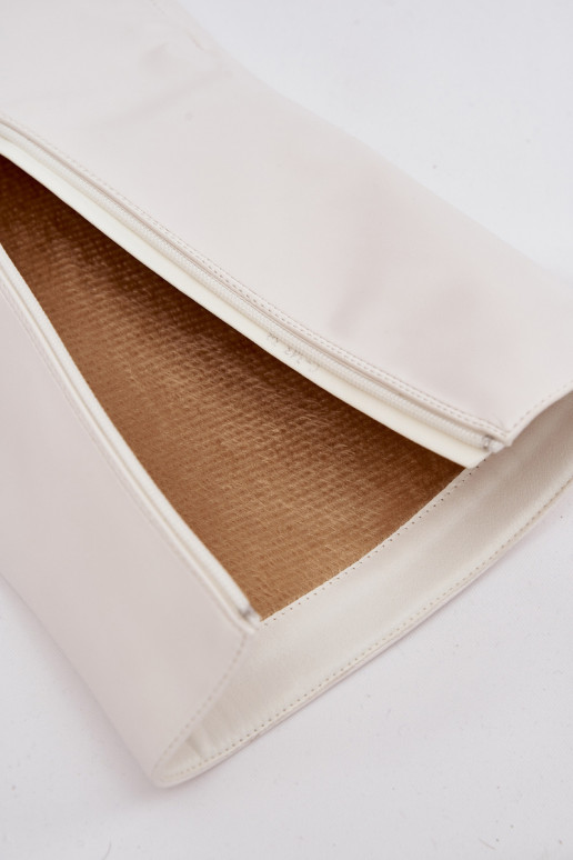 Warm Heeled Boots with Folded Shaft White Tamonia