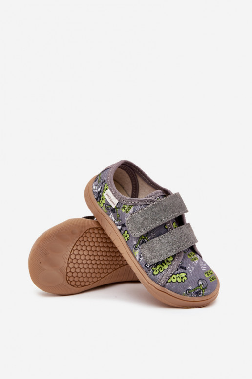 Barefoot Slippers Boys With Graphics Milami Gray Saphira