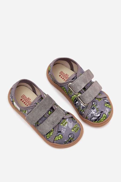 Barefoot Slippers Boys With Graphics Milami Gray Saphira