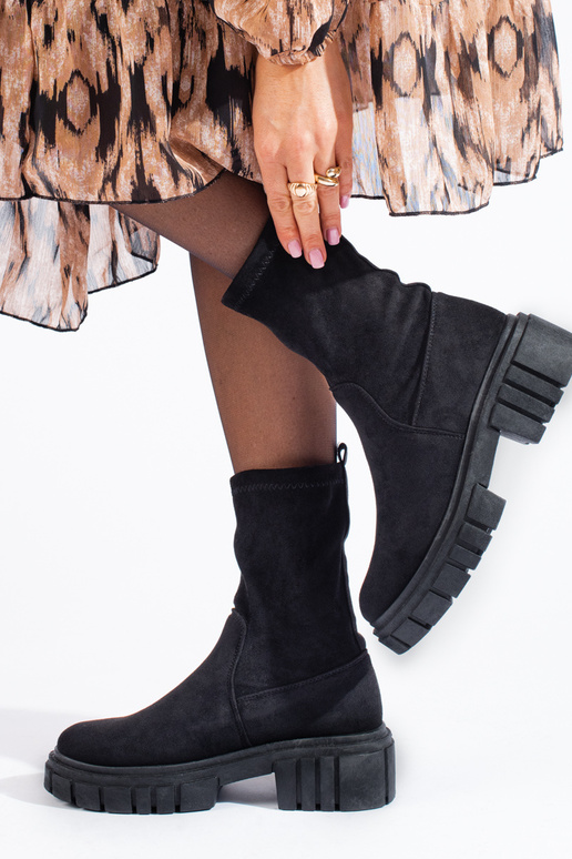 black boots of suede Inomens black boots of suede Inomens