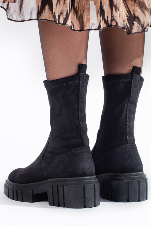 black boots of suede Inomens black boots of suede Inomens