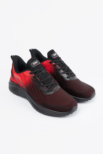 Czarno czerwone lekkie buty sportowe męskie