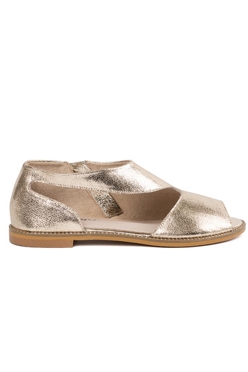 gold color sandals Inomens z Inycięciami 2